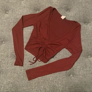 Windsor Deep V Long Sleeve with Drawstring